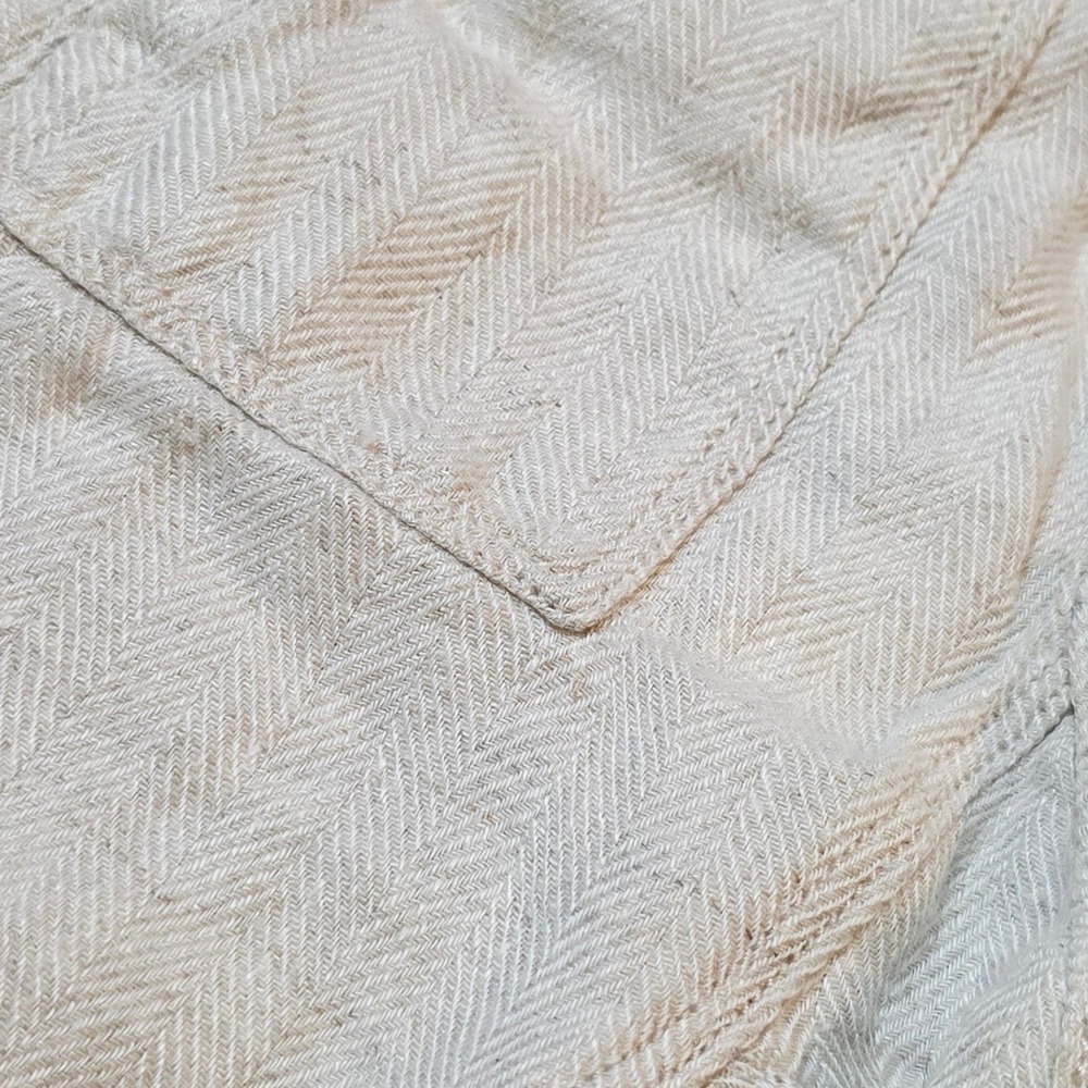 Zara Baby Boy Herringbone Trousers Beige Oatmeal Pants 3/6 Months - Picture 2 of 5